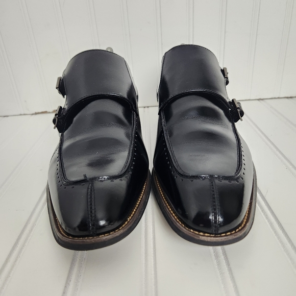 Stacy Adams Baldwin Mens Size 9M Black Double Monk Strap Dress Shoes 25188-001 - Picture 3 of 16
